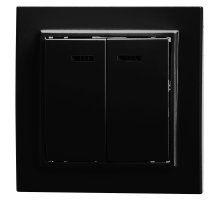 Выключатель 2-клавишный c индикатором Stekker 39471