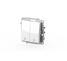 Переключатель двухклавишный проходной ELBI Zena Vega 609-015600-211