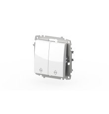 Переключатель двухклавишный проходной ELBI Zena Vega 609-015600-211