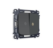 Комплект механизма 2-кл выключателя с подсветкой Ambrella Volt Omega MO904010