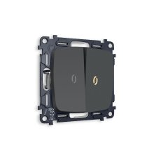 Комплект механизма 2-кл выключателя с подсветкой Ambrella Volt Omega MO904010