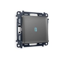 Комплект механизма 1-кл выключателя с подсветкой Ambrella Volt Alfa MA652020