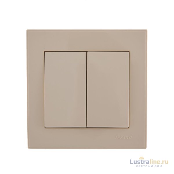 Выключатель двойной Lezard Rain 703-0303-101
