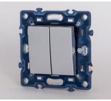 Выключатель двухклавишный ELBI Moda Vox 611-041032-202