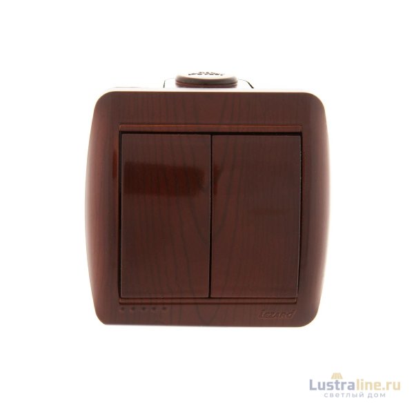 Выключатель двойной Lezard Nata 710-0600-101