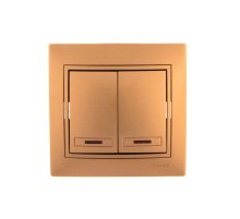 Выключатель двойной с подсветкой Lezard Mira 701-1313-112