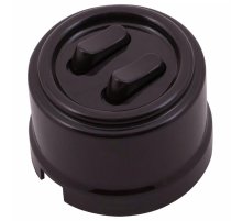 Выключатель двухклавишный Bironi Лизетта B1-222-22