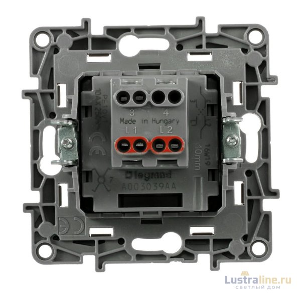 Переключатель одноклавишный промежуточный Legrand Etika 10A 250V алюминий 672409