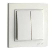 Выключатель двухклавишный Mono Electric Despina 10А 250В слоновая кость 102-010025-102