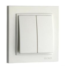 Выключатель двухклавишный Mono Electric Despina 10А 250В слоновая кость 102-010025-102