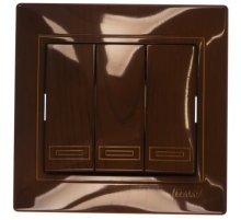 Выключатель тройной Lezard Mira 701-0801-109