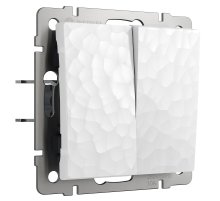 Выключатель Werkel Hammer двухклавишный белый W1220001 4690389162268