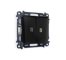 Комплект механизма 2-кл проходного выключателя с подсветкой Ambrella Volt Alfa MA804030