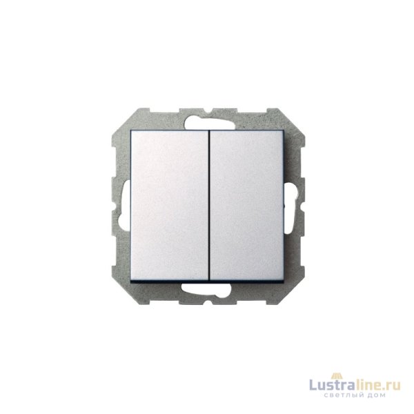 Выключатель двухклавишный Liregus Epsilon 28-173