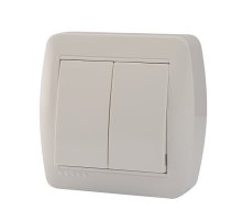 Выключатель двойной Lezard Demet 711-0200-101