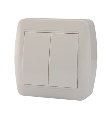 Выключатель двойной Lezard Demet 711-0200-101