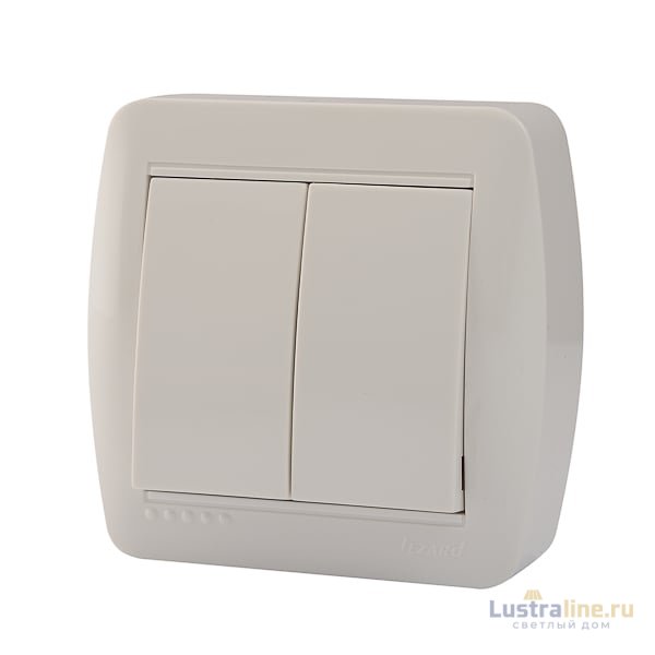 Выключатель двойной Lezard Demet 711-0200-101
