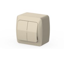 Выключатель двухклавишный ELBI Alsu 504-010300-202