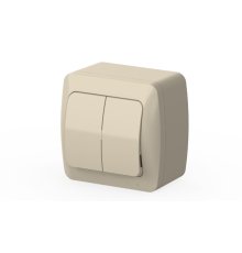 Выключатель двухклавишный ELBI Alsu 504-010300-202