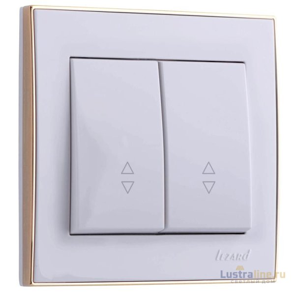 Выключатель проходной двойной Lezard Rain 703-0226-106