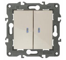 Выключатель двойной с подсветкой Эра 14-1105-02 Б0034238