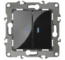 Выключатель двойной с подсветкой Эра 12-1105-06 Б0014662