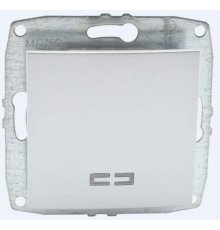 Выключатель одноклавишный с подсветкой Mono Electric Despina-Larissa 10А 250В серебро 500-002125-101