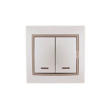 Выключатель двойной с подсветкой Lezard Mira 701-3031-112