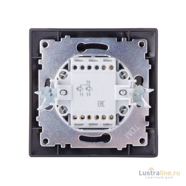 Выключатель двухклавишный с подсветкой Лама TDM Electric SQ1815-0505