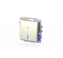 Выключатель одноклавишный проходной с подсветкой ELBI Zena Vega 609-010300-210