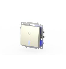 Выключатель одноклавишный проходной с подсветкой ELBI Zena Vega 609-010300-210