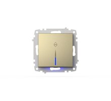 Выключатель одноклавишный проходной с подсветкой ELBI Zena Vega 609-011400-210
