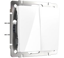 Выключатель двухклавишный проходной Werkel белый W1122001 4690389155215