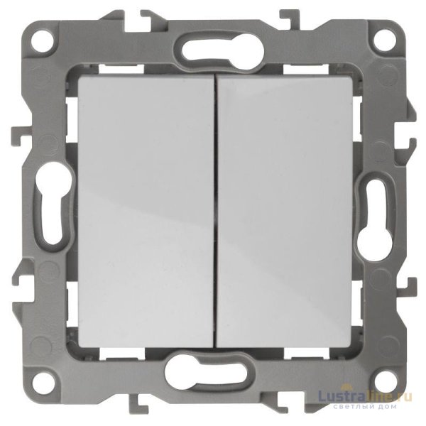 Выключатель двухклавишный ЭРА 12 10AX 250V 12-1104-01 Б0014645