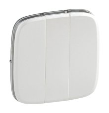 Лицевая панель Legrand Valena Allure выключателя трехклавишного жемчуг 755039