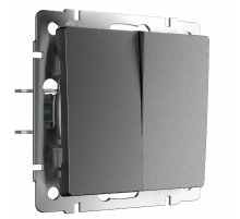 Перекрестный выключатель двухклавишный Werkel графит матовый W1123064 4690389196898 a064032