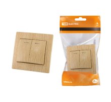 Выключатель двухклавишный с подсветкой Таймыр TDM Electric SQ1814-0205 Выключатель двухклавишный с подсветкой Таймыр TDM Electric SQ1814-0205