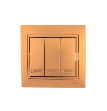 Выключатель тройной Lezard Mira 701-1313-109