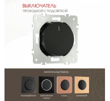 Выключатель одноклавишный проходной Arte Milano 202.33-1.black Выключатель одноклавишный проходной Arte Milano 202.33-1.black