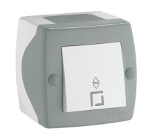 Выключатель одноклавишный проходной Mono Electric Octans IP20 10А 250В бело-серый 104-020001-109 Выключатель одноклавишный проходной Mono Electric Octans IP20 10А 250В бело-серый 104-020001-109