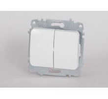 Выключатель двухклавишный ELBI Jazz 607-010200-202