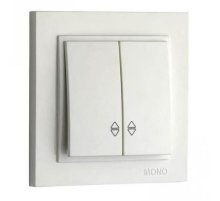 Выключатель двухклавишный проходной Mono Electric Despina 10А 250В жемчуг 102-252523-111 Выключатель двухклавишный проходной Mono Electric Despina 10А 250В жемчуг 102-252523-111