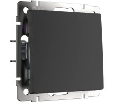 Выключатель Werkel одноклавишный проходной черный матовый W1112008 4690389156663