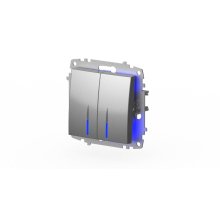 Выключатель двухклавишный с подсветкой ELBI Zena Vega 609-011000-203