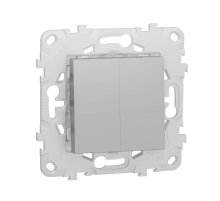 Переключатель двухклавишный Schneider Electric Unica New NU521330
