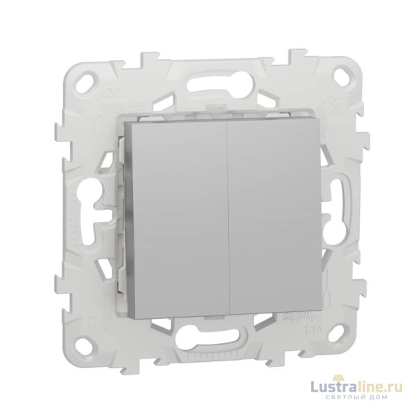Переключатель двухклавишный Schneider Electric Unica New NU521330