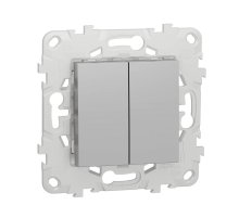 Выключатель двухклавишный Schneider Electric Unica New NU521130