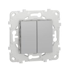 Выключатель двухклавишный Schneider Electric Unica New NU521130