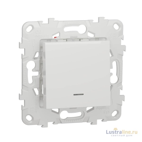 Переключатель одноклавишный перекрестный с подсветкой Schneider Electric Unica New NU520518N