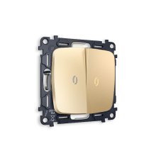 Комплект механизма 2-кл выключателя с подсветкой Ambrella Volt Omega MO604010